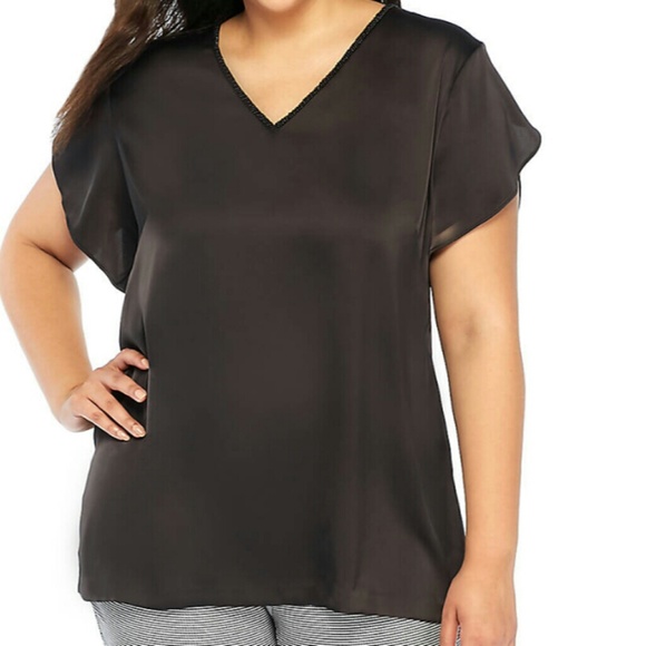 The Limited Tops - NWT Plus Size Petal Sleeve Blouse W/ Bead Trim